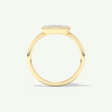1.0 CT Rose Cut Solitaire & Bezel Lab-Grown Diamond Engagement Ring