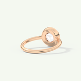 1.0 CT Rose Cut Solitaire & Bezel Lab-Grown Diamond Engagement Ring