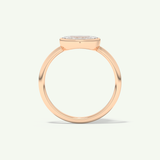 1.0 CT Rose Cut Solitaire & Bezel Lab-Grown Diamond Engagement Ring