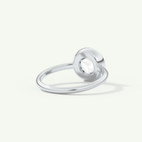 1.0 CT Rose Cut Solitaire Moissanite Engagement Ring