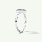 1.0 CT Rose Cut Solitaire Moissanite Engagement Ring