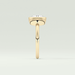1.5 CT Round Cut Bezel Style Lab Grown Diamond Engagement Ring