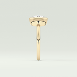 1.5 CT Round Cut Bezel Style Lab Grown Diamond Engagement Ring