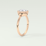 1.5 CT Round Cut Bezel Style Lab Grown Diamond Engagement Ring