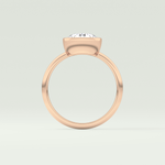 1.5 CT Round Cut Bezel Style Lab Grown Diamond Engagement Ring