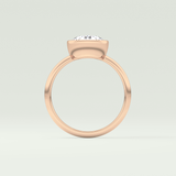 1.5 CT Round Cut Bezel Style Lab Grown Diamond Engagement Ring