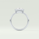 1.5 CT Round Cut Bezel Style Lab Grown Diamond Engagement Ring