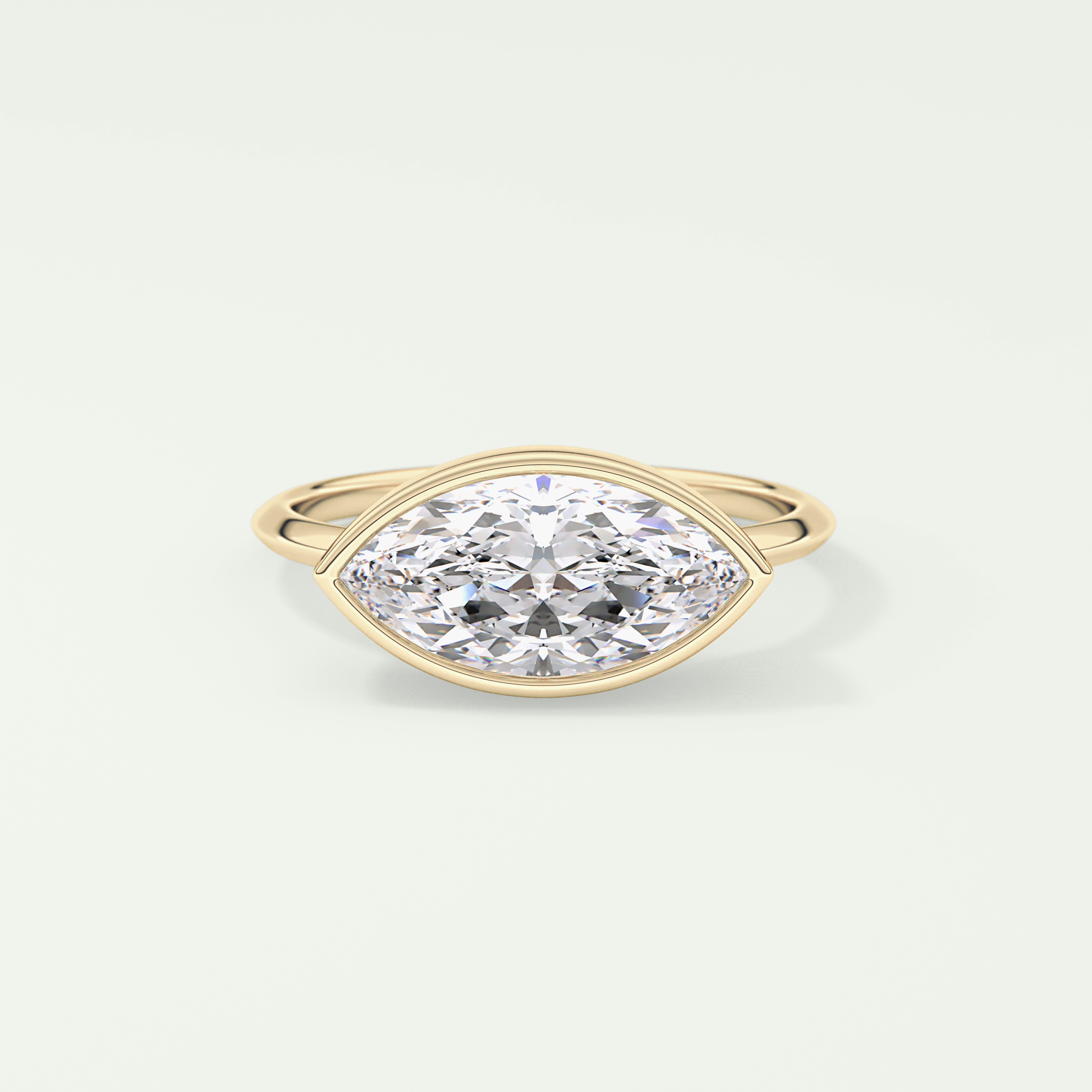 1.0 CT East West Marquise Cut Style Moissanite Engagement Ring