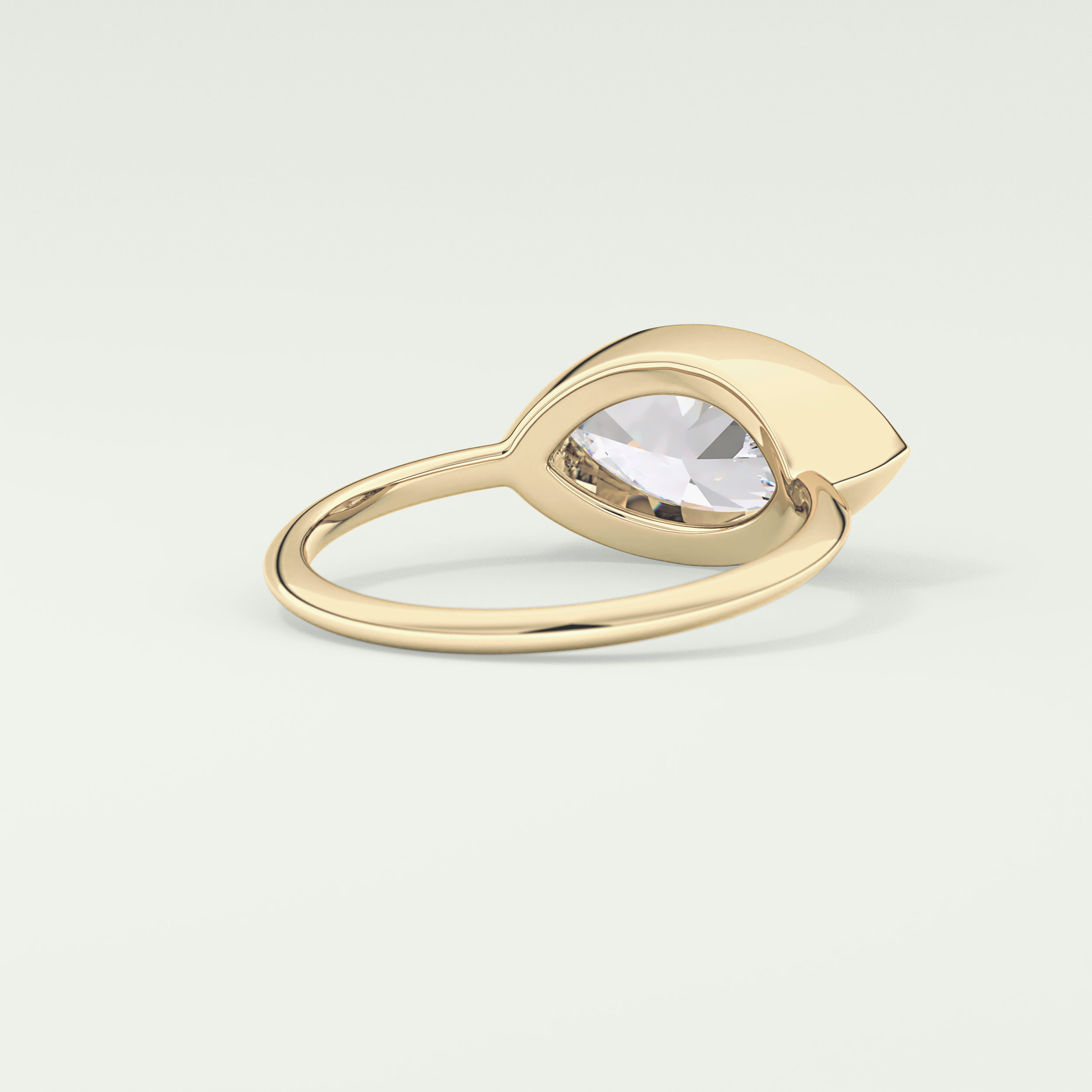 1.0 CT East West Marquise Cut Style Moissanite Engagement Ring