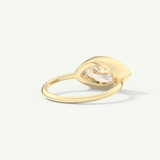 1.0 CT East West Marquise Cut Bezel Lab-Grown Diamond Engagement Ring