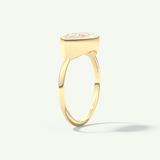 1.0 CT East West Marquise Cut Bezel Lab-Grown Diamond Engagement Ring