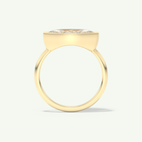 1.0 CT East West Marquise Cut Bezel Lab-Grown Diamond Engagement Ring