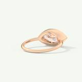 1.0 CT East West Marquise Cut Bezel Lab-Grown Diamond Engagement Ring