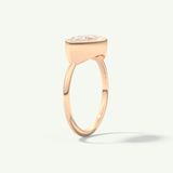1.0 CT East West Marquise Cut Bezel Lab-Grown Diamond Engagement Ring
