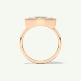 1.0 CT East West Marquise Cut Bezel Lab-Grown Diamond Engagement Ring