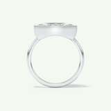 1.0 CT East West Marquise Cut Bezel Lab-Grown Diamond Engagement Ring