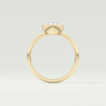 1.25 CT Pear Cut Bezel Style Lab Grown Diamond Engagement Ring