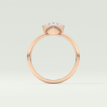 1.25 CT Pear Cut Bezel Style Lab Grown Diamond Engagement Ring
