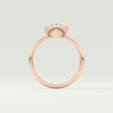 1.25 CT Pear Cut Bezel Style Lab Grown Diamond Engagement Ring