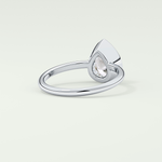 1.25 CT Pear Cut Bezel Style Lab Grown Diamond Engagement Ring