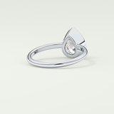 1.25 CT Pear Cut Bezel Style Lab Grown Diamond Engagement Ring