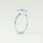 1.25 CT Pear Cut Bezel Style Lab Grown Diamond Engagement Ring