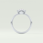 1.25 CT Pear Cut Bezel Style Lab Grown Diamond Engagement Ring