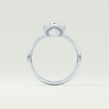 1.25 CT Pear Cut Bezel Style Lab Grown Diamond Engagement Ring
