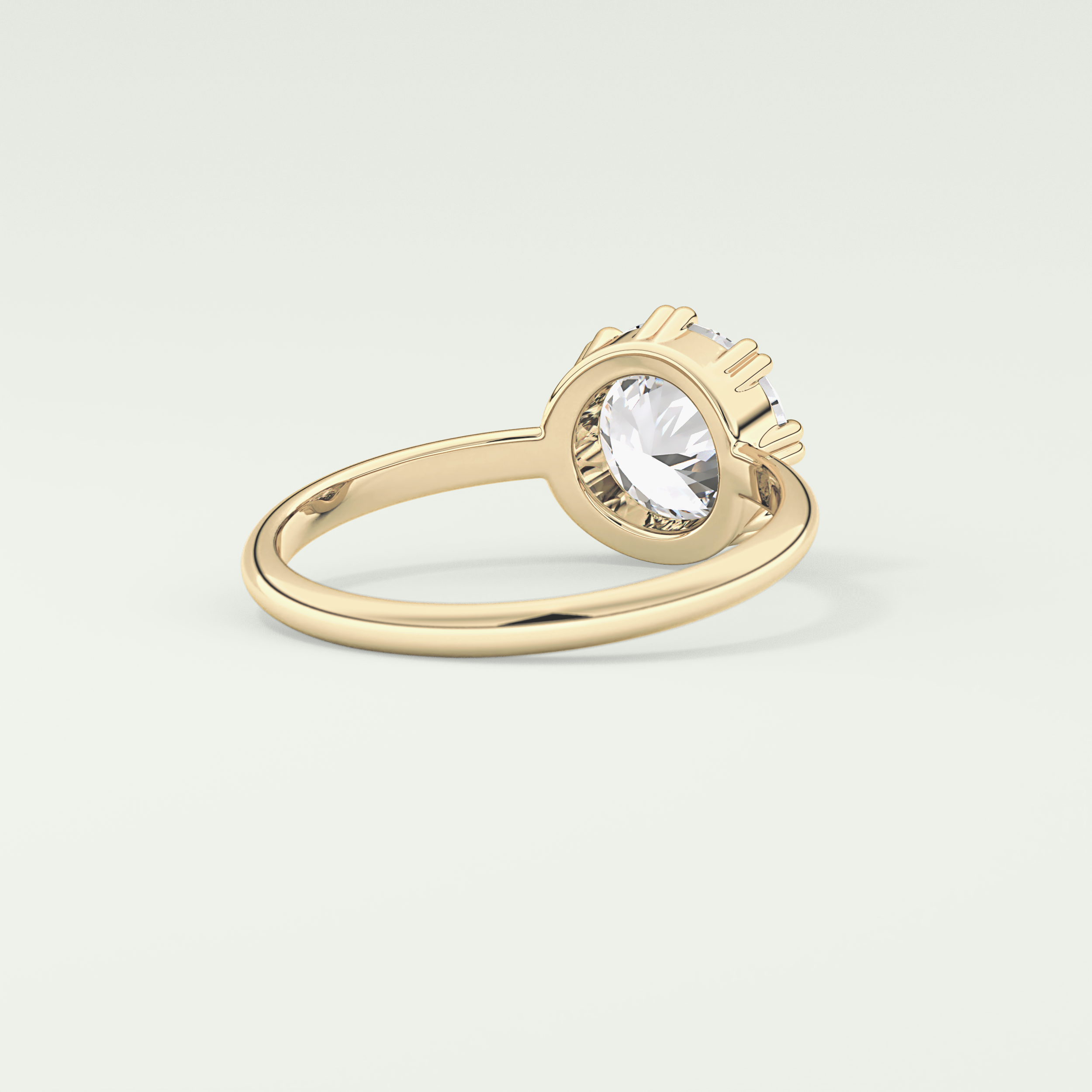 1.5 CT Rose Cut Solitaire Moissanite Engagement Ring 2