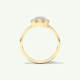 1.5 CT Rose Cut Solitaire Lab-Grown Diamond Engagement Ring