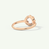 1.5 CT Rose Cut Solitaire Moissanite Engagement Ring