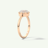 1.5 CT Rose Cut Solitaire Lab-Grown Diamond Engagement Ring