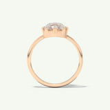 1.5 CT Rose Cut Solitaire Lab-Grown Diamond Engagement Ring