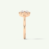 1.5 CT Rose Cut Solitaire Lab-Grown Diamond Engagement Ring