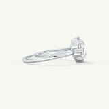 1.5 CT Rose Cut Solitaire Moissanite Engagement Ring