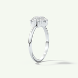 1.5 CT Rose Cut Solitaire Lab-Grown Diamond Engagement Ring