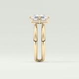 2.0 CT Princess Cut Double Shank Lab Grown Engagement Ring