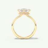 2.0 CT Princess Cut Double Shank Hidden Halo Lab-Grown Engagement Ring