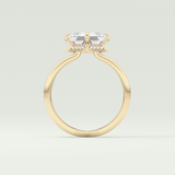 2.0 CT Princess Cut Double Shank Lab Grown Engagement Ring