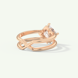 2.0 CT Princess Cut Double Shank Hidden Halo Lab-Grown Engagement Ring