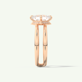 2.0 CT Princess Cut Double Shank Hidden Halo Lab-Grown Engagement Ring