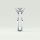2.0 CT Princess Cut Double Shank Lab Grown Engagement Ring