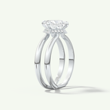2.0 CT Princess Cut Double Shank Hidden Halo Lab-Grown Engagement Ring