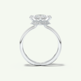 2.0 CT Princess Cut Double Shank Hidden Halo Lab-Grown Engagement Ring