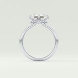 2.0 CT Princess Cut Double Shank Lab Grown Engagement Ring