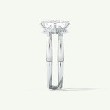 2.0 CT Princess Cut Double Shank Hidden Halo Lab-Grown Engagement Ring