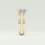 2.0 CT Pear Cut Double Shank Hidden Halo Style Lab-Grown Diamond Engagement Ring 4