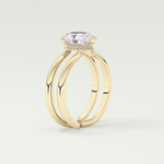 2.0 CT Pear Cut Double Shank Hidden Halo Style Lab-Grown Diamond Engagement Ring 5