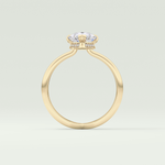 2.0 CT Pear Cut Double Shank Hidden Halo Style Lab-Grown Diamond Engagement Ring 6
