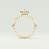 2.0 CT Pear Cut Double Shank Hidden Halo Style Lab-Grown Diamond Engagement Ring 6